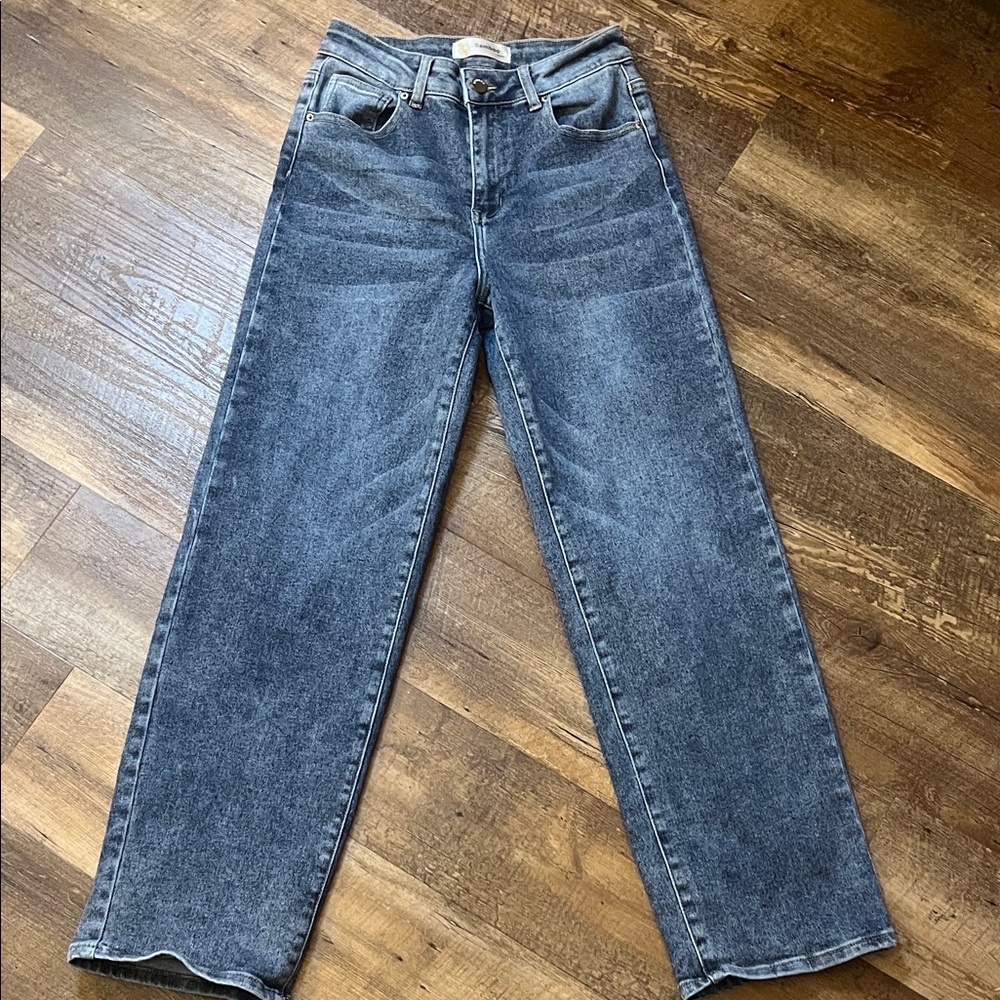 BAMBOO Dark Wash Straight Leg Jeans